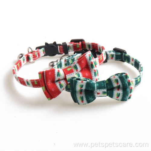 Christmas Style Bow-tie Small Cat Collar with Bell